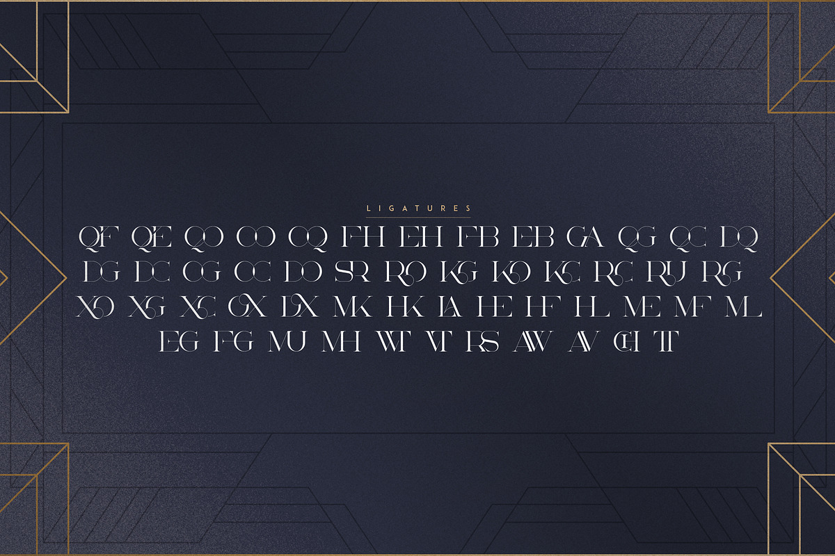 Akros - Art Deco Serif + Extras, a Serif Font by VP Fonts (Photo 10 of 12)
