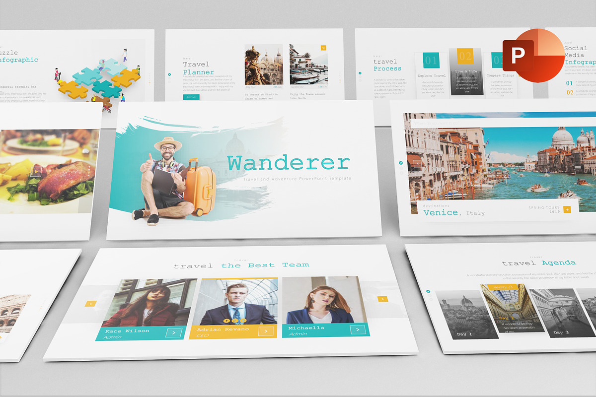 Travel Powerpoint Template, a Presentation Template by PaperMoon (Photo 1 of 7)