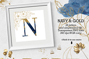 Gold Floral Graphic Collection, an Illustration by Elly Studio (Thumbnail 7 of 14)