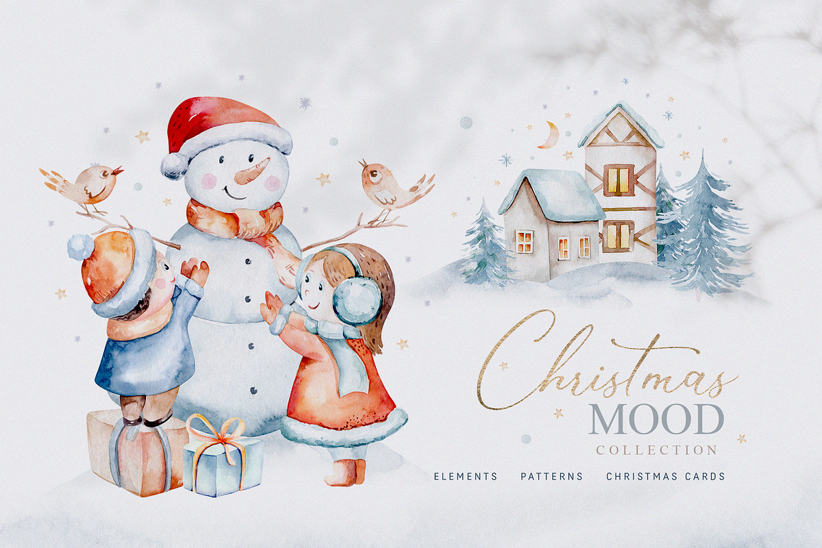 70% off Watercolor Christmas Bundle, an Animal Illustration by Peace ART (Photo 18 of 37)