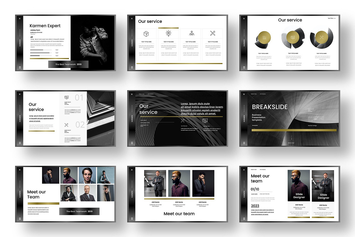 Karmen – Business PowerPoint, a Presentation Template by Dens Creative Studio (Photo 3 of 6)