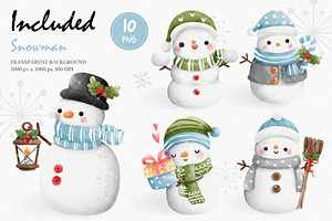 Christmas Snowman Clipart