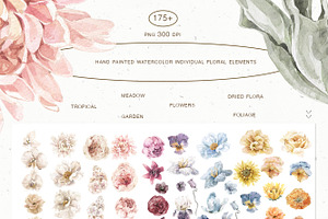 20% Floral Catalog Watercolor Bundle