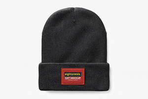 Folded Beanie Mockup, a Hat Mockup by Designer Dude
