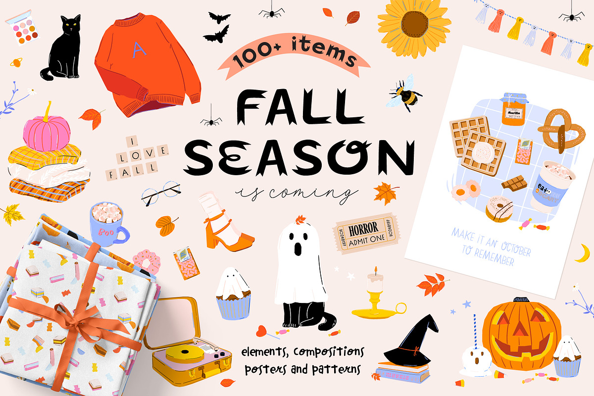 Fall season: Halloween is coming!, a Seasonal Illustration by Ruslana Lubenets (Photo 1 of 17)