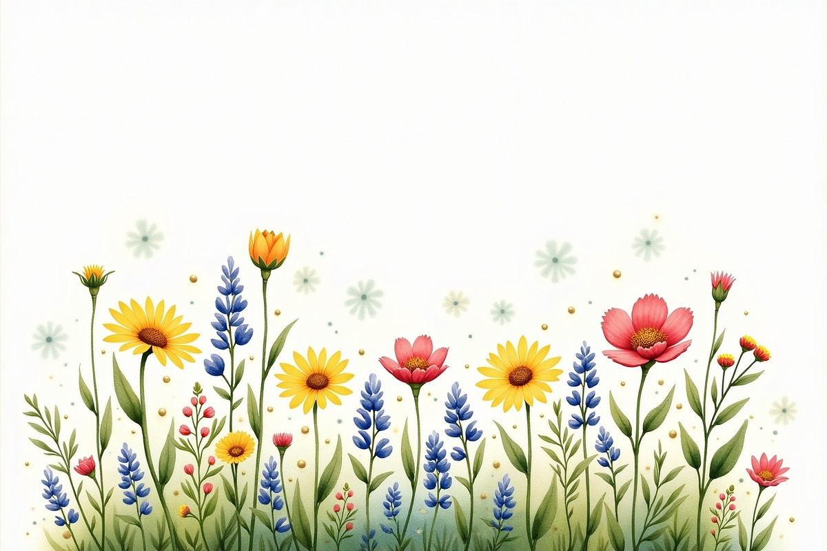 Summer Field Flower Lower Border, an Illustration by BIPLOB EXPERT (Photo 6 of 14)