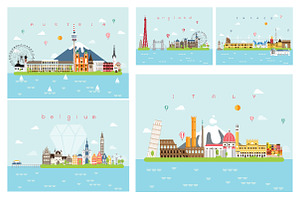 Landmarks Travel and Journey Vector