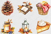 Watercolor Cozy Autumn Clipart, an Illustration by Black Bird Studio (Thumbnail 5 of 6)