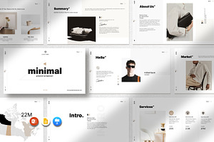 Minimal Project Proposal PowerPoint, a Presentation Template by Aura Agency