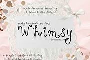 Whimsy - Curly Handwritten Font, a Handwritten Font by DreamoraArt (Thumbnail 1 of 6)