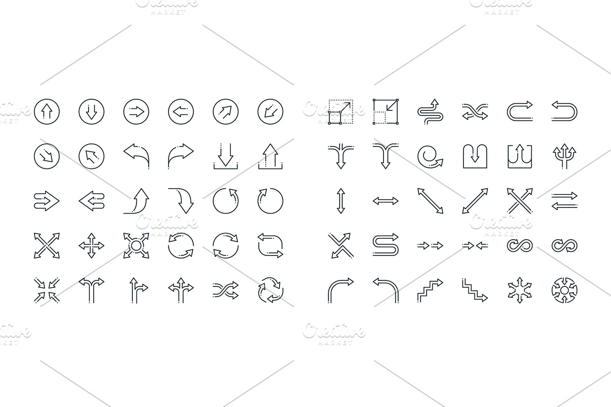 Arrows, an Outline Icon by Kalash (Photo 3 of 3)