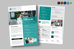 Business Case Study Flyer Template, a Flyer Template by NorthPeak