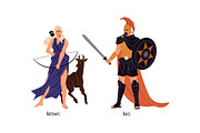 Ancient Greek gods and goddesses set, a Person Illustration by PaperTrident (Thumbnail 2 of 9)