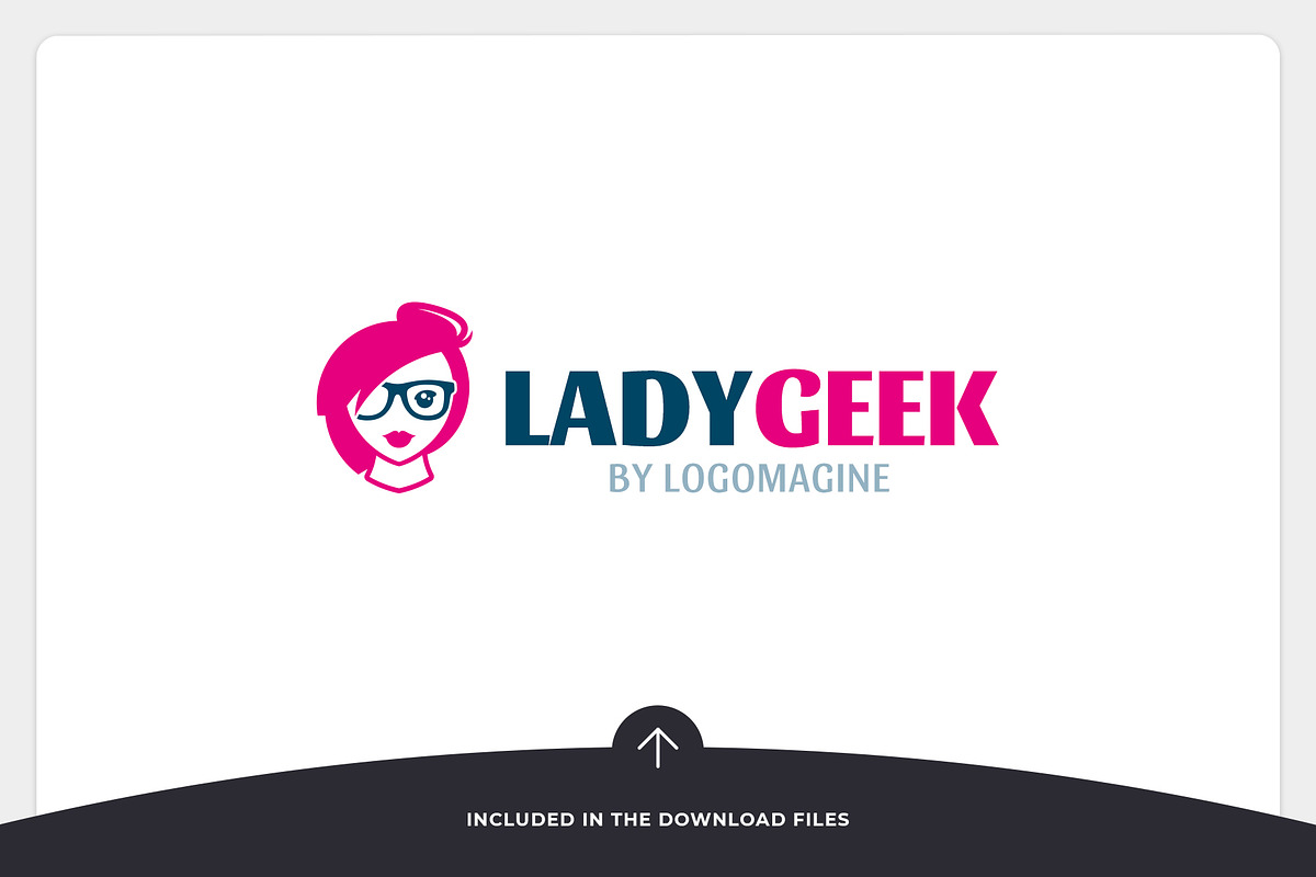 Lady Geek Logo Template, a Branding & Logo Template by LOGOMAGINE (Photo 11 of 16)