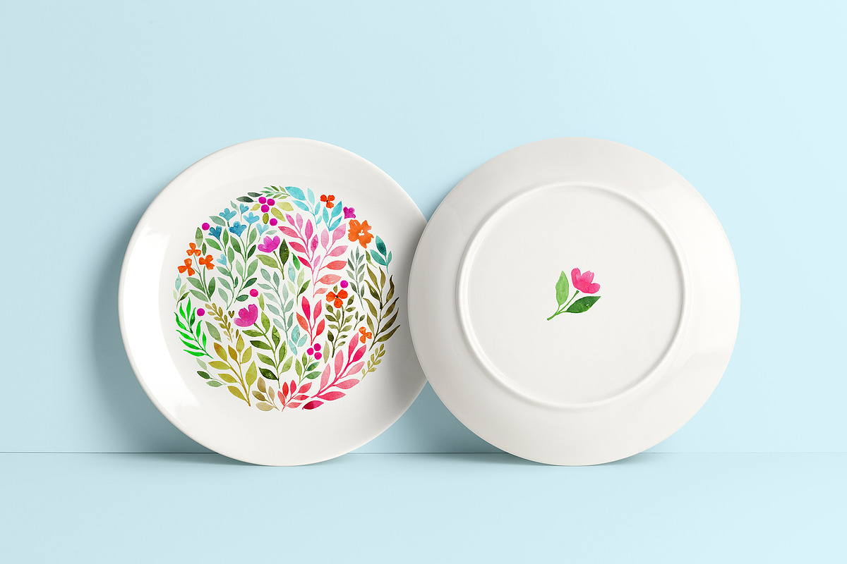 Watercolor Floral Prints&Patterns, a Decorative Illustration by Katerina Osa (Photo 5 of 9)