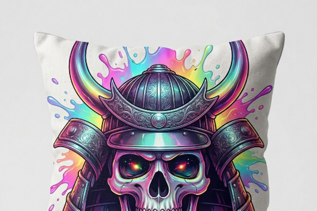 Rainbow Samurai Skull Armor, a Shirt Mockup by Vector Stall (Photo 15 of 15)