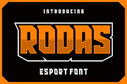 Rodas - Esport Font, a Sans Serif Font by lelevien (Thumbnail 1 of 4)