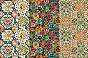 12 Earthy Bohemian Seamless Patterns