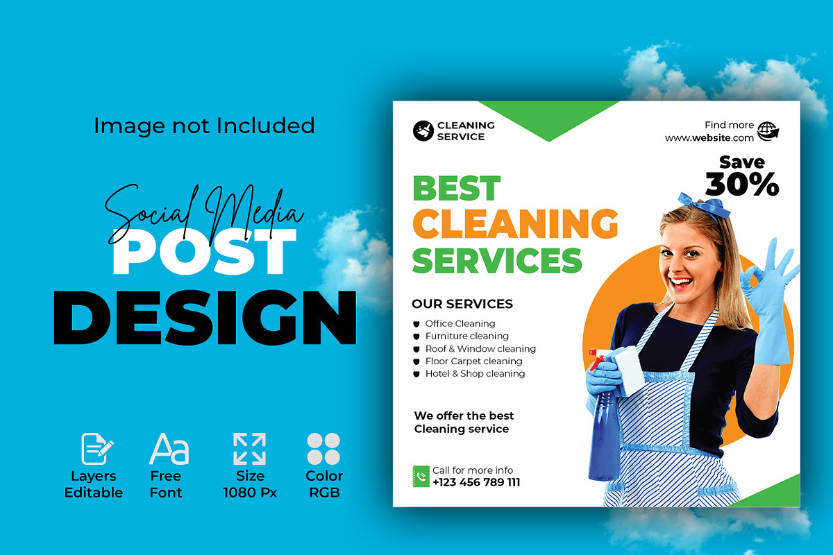 Cleaning service Social Media Post