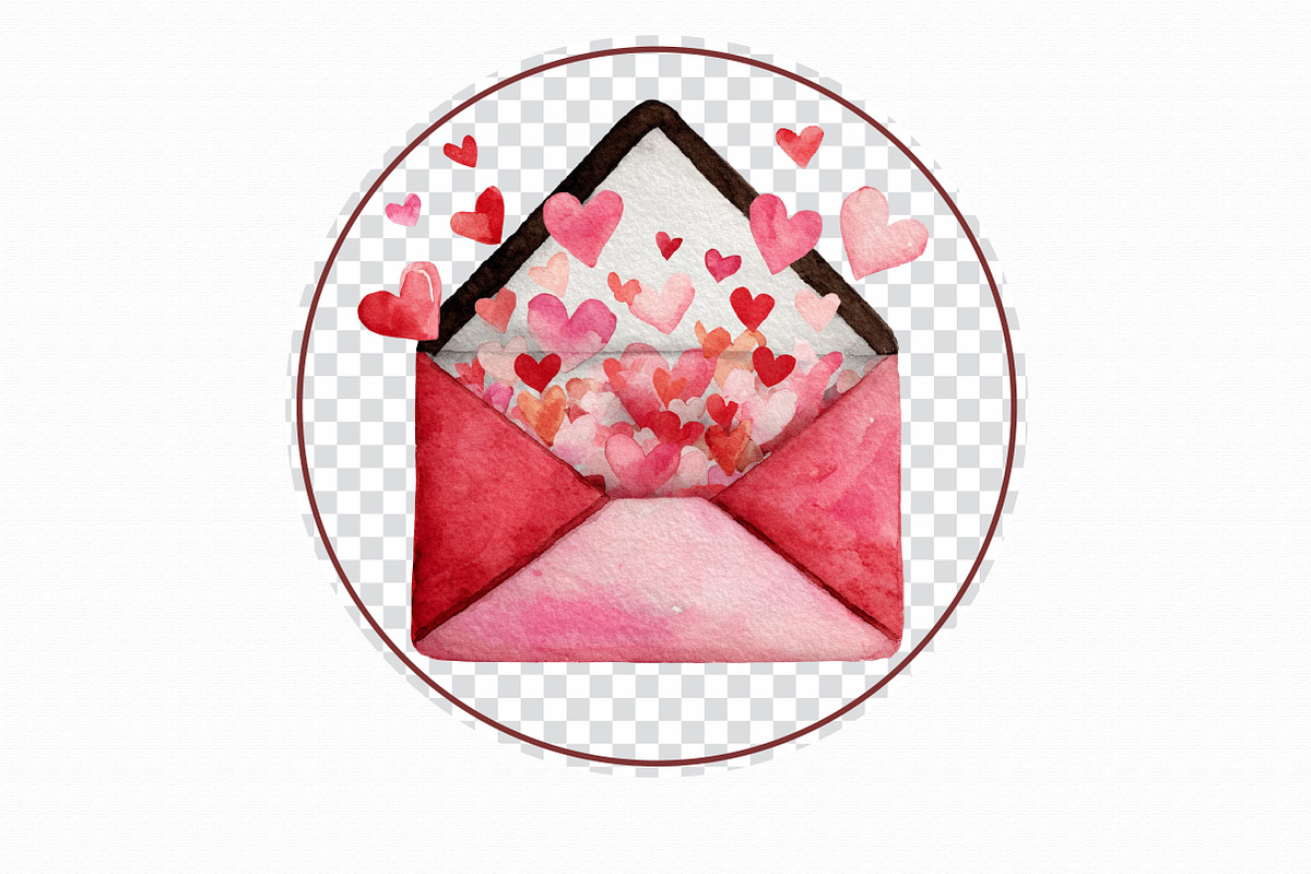 Watercolor Valentines Day Clipart, an Illustration by Libby Wishes (Photo 4 of 7)