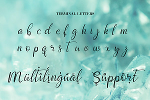 Script Font Diamond Crystal