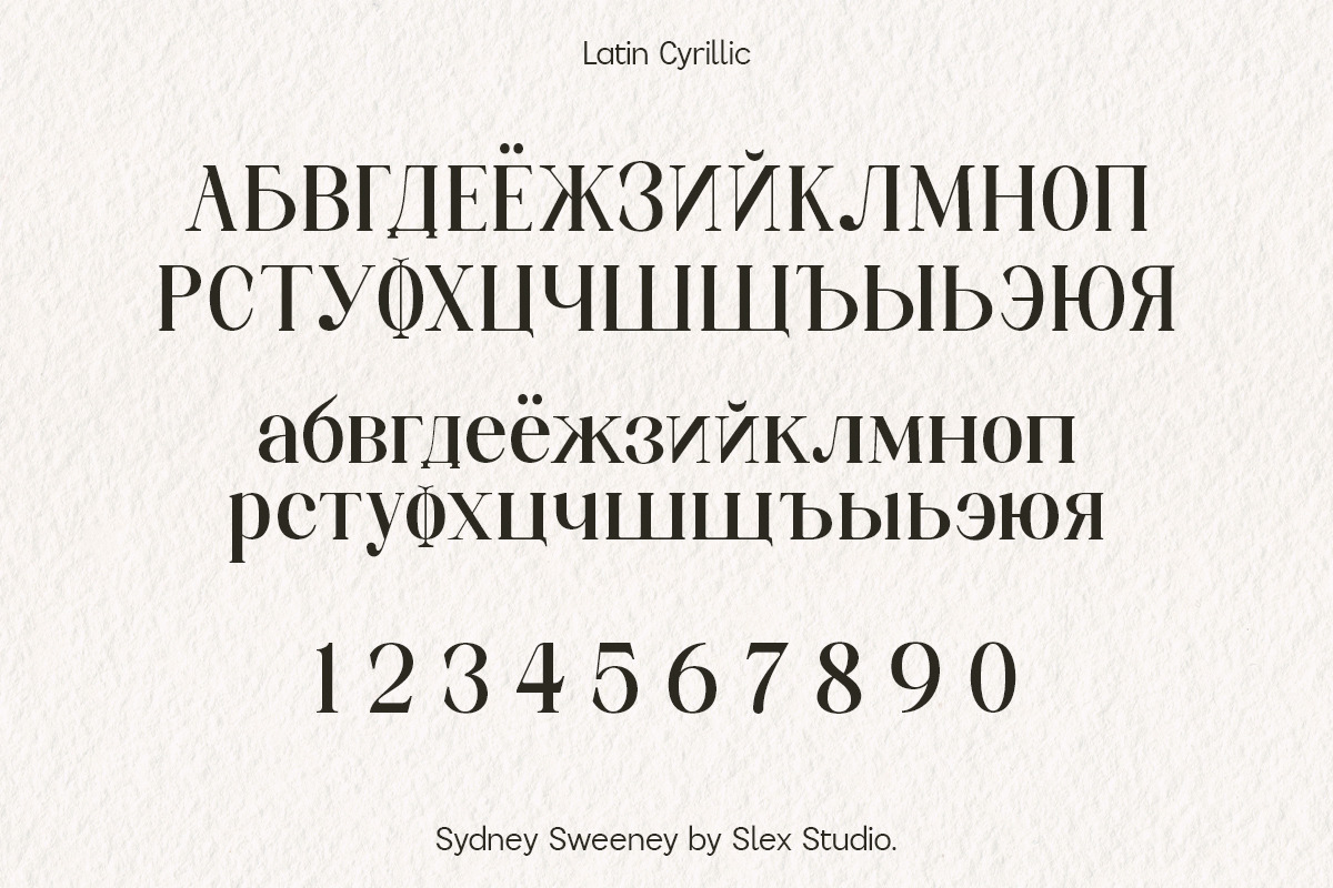 Sydney Sweeney, a Serif Font by Slex Studio (Photo 6 of 12)
