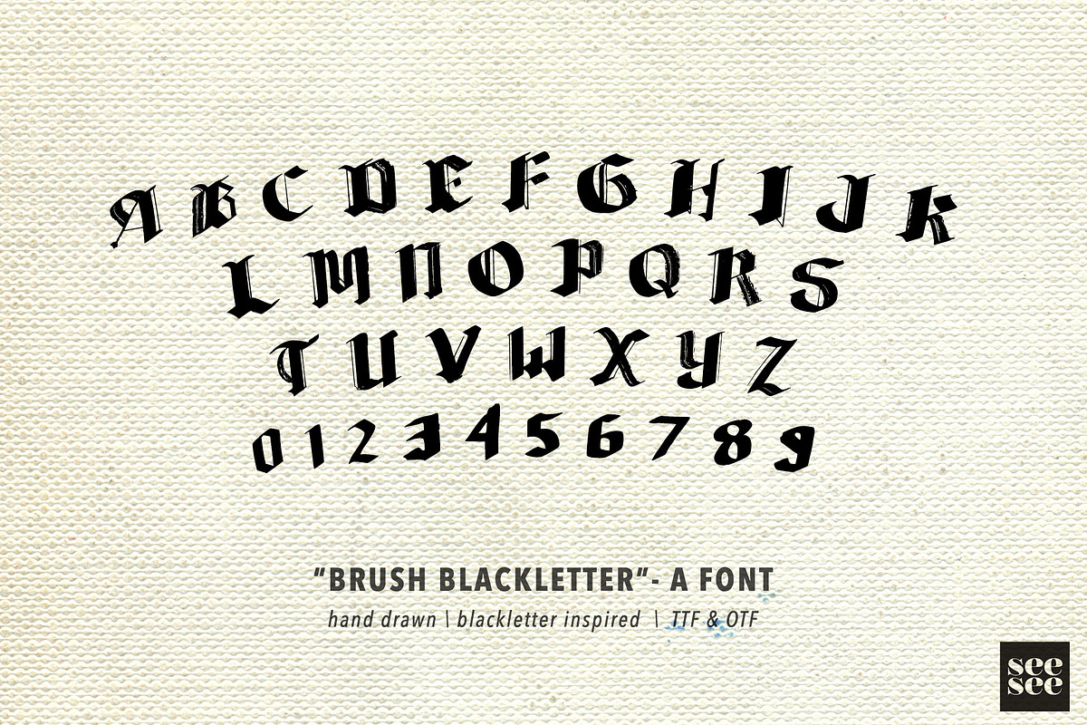 Brush Blackletter - Hand Drawn Font preview 3