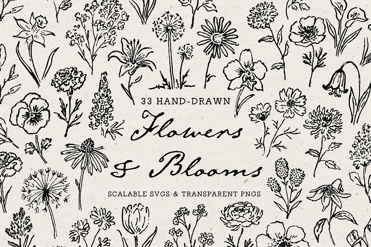 Spring Floral Doodle Line Art Bundle, an Object Illustration by The October Creative (Photo 3 of 13)