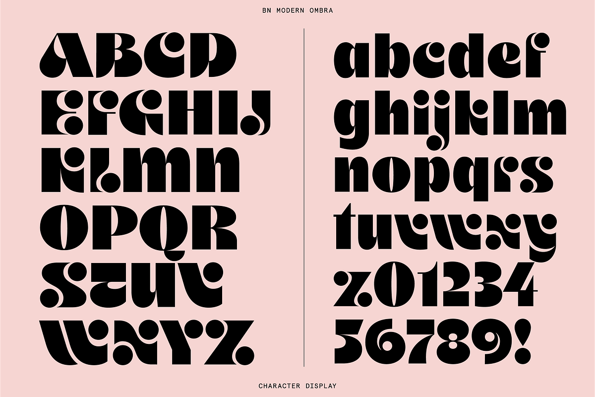 Modern Ombra - Quirky Display Font, a Sans Serif Font by Bnick (Photo 7 of 11)