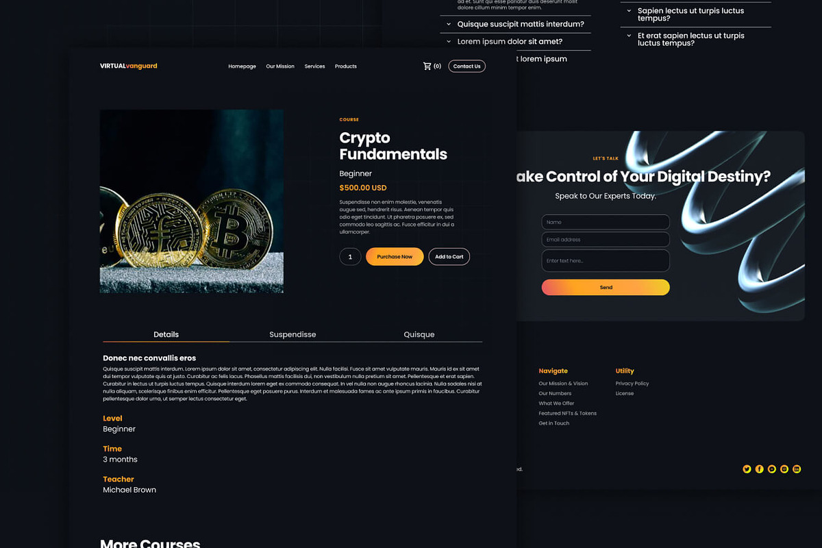VirtualVanguard-Technology Template, a Landing Page Template by EGO Creative Innovations (Photo 4 of 5)