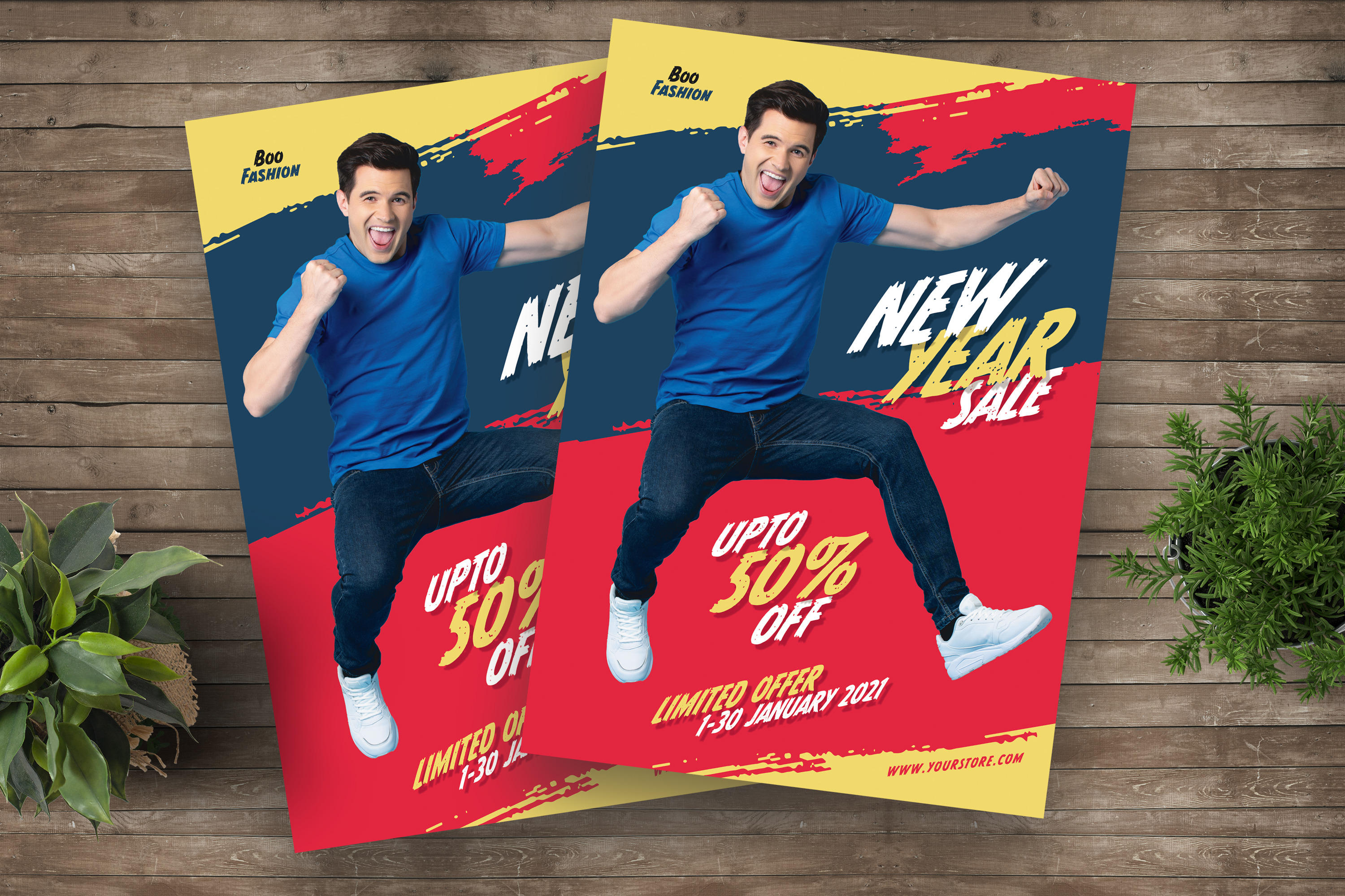 New Year Sale Flyer by Boostock  Creative Market