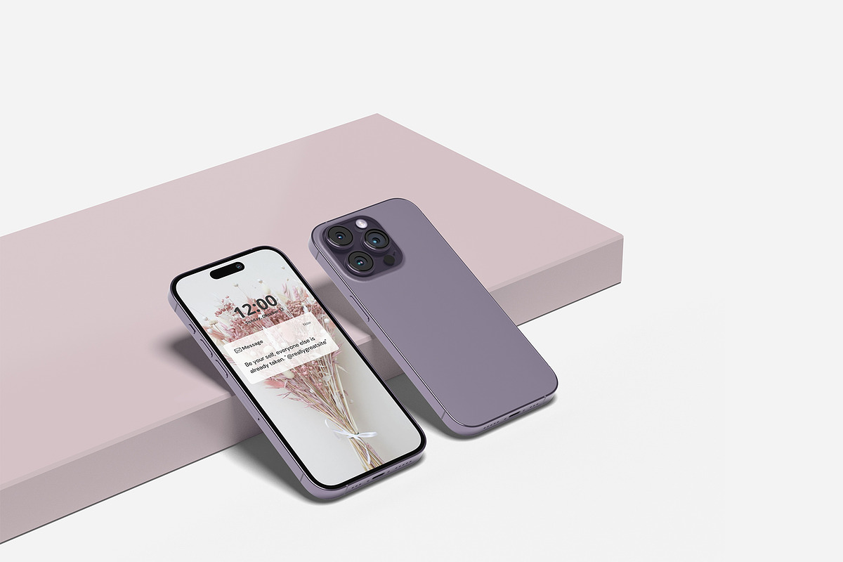 iPhone 14 Pro Mockup, an iPhone Mockup by zuhraabdullah (Photo 21 of 28)