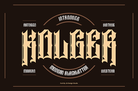 Kolger - Modern Blackletter Font, a Blackletter Font by QR Design Studio