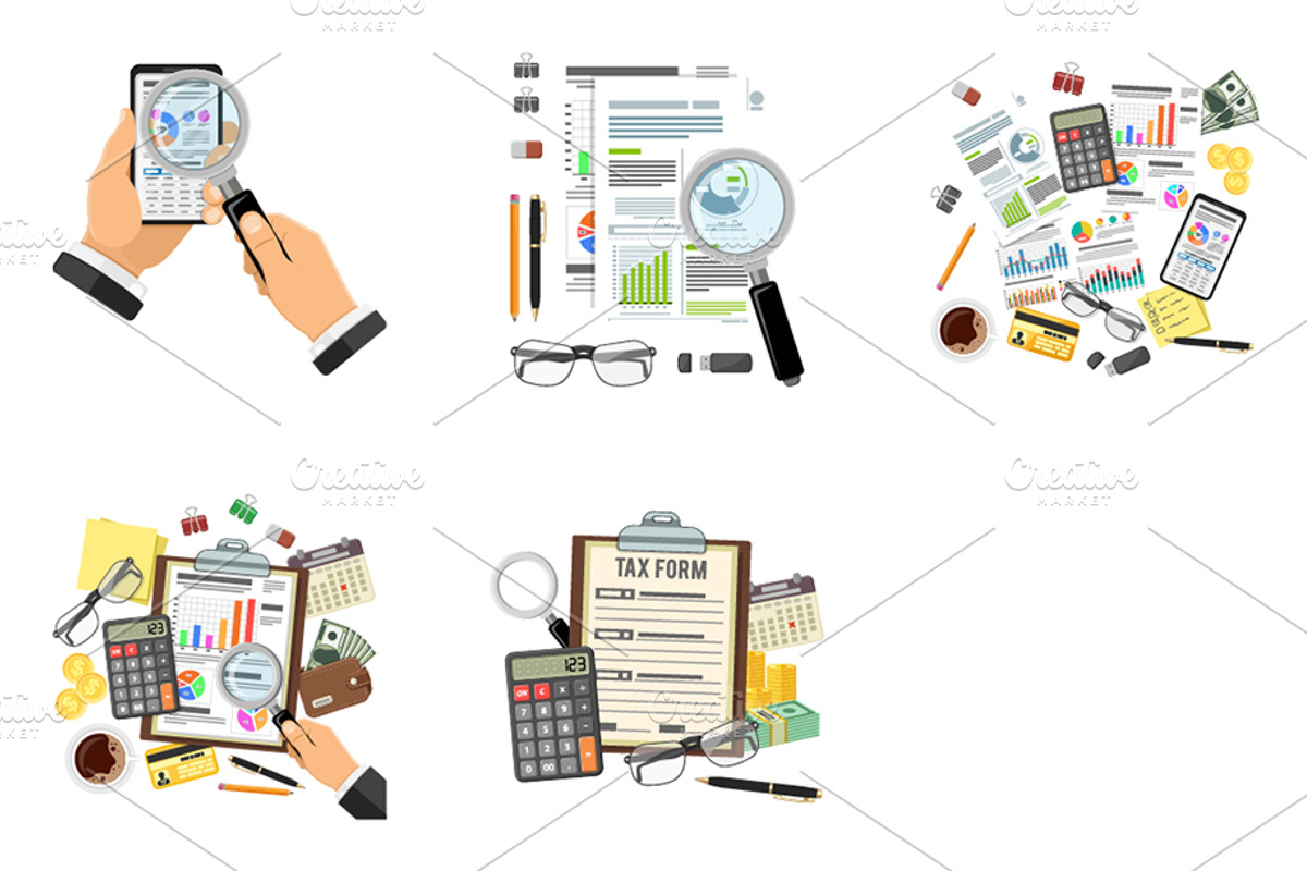 Tax, Auditing and Test Themes, a Finance Illustration by TAlex (Photo 7 of 7)