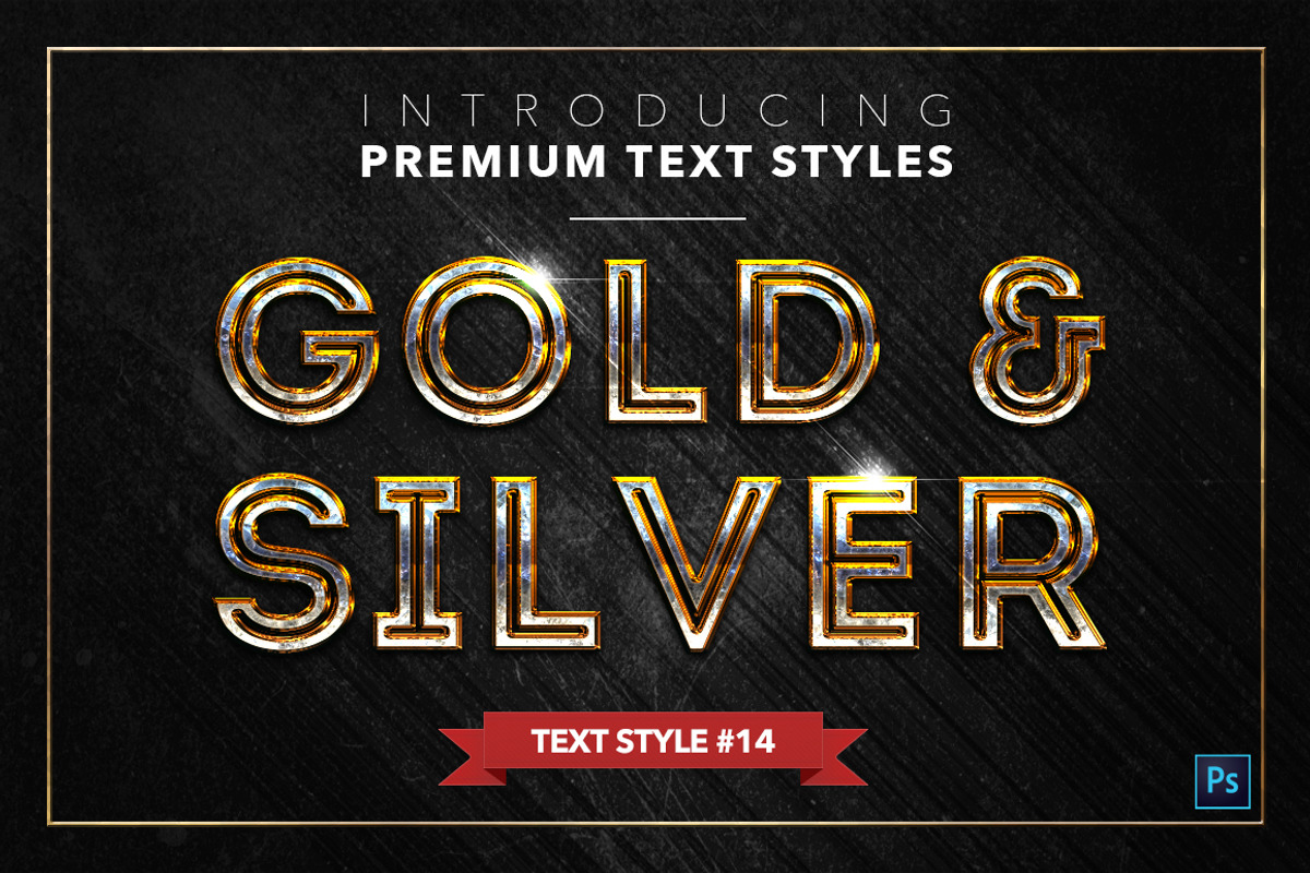 Gold & Silver #2 - 20 Text Styles, a Layer Style Add-On by Jonas Stensgaard (Photo 15 of 23)