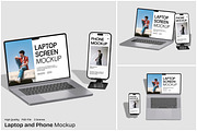 Laptop and Phone mockup, a Wearable Device Mockup by Unerispace (Thumbnail 1 of 5)