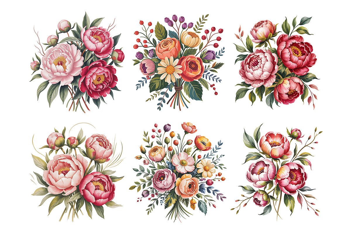 Watercolor Floral Clipart, a Decorative Illustration by ForhadGFX (Photo 11 of 12)