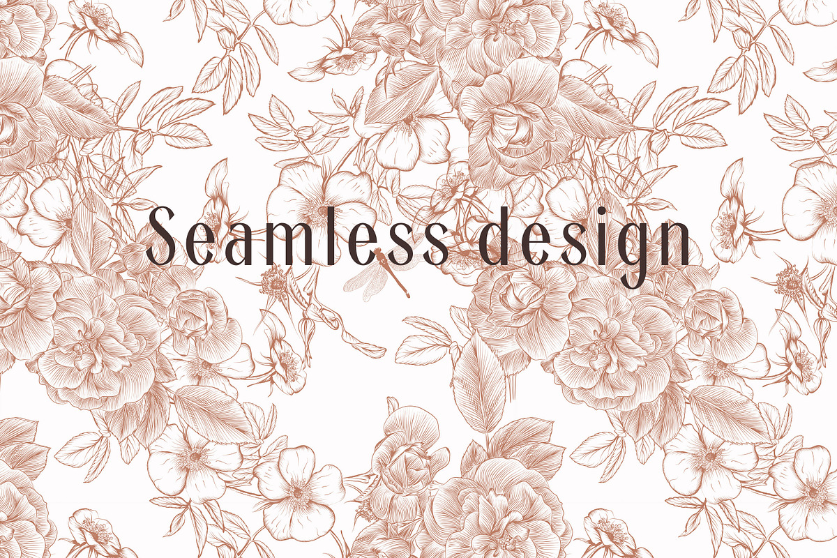 TOILE DE JOUY vector patterns set, a Pattern Graphic by FleurArt (Photo 6 of 9)