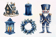 Navy Blue Winter Christmas Clipart, an Illustration by Dream Creation (Thumbnail 7 of 7)