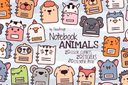Cute Kawaii Notebooks Animals, an Animal Illustration by Palau (Thumbnail 1 of 12)