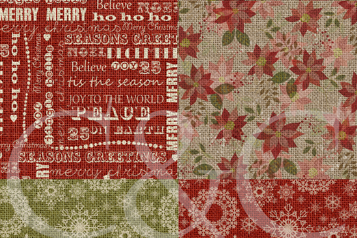Christmas Burlp Digital Paper Pack18 preview 2