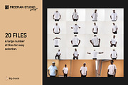 T-Shirt Mock-Up Set, a Shirt Mockup by Freeman Studio (Thumbnail 2 of 17)