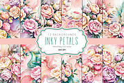 Inky Petals, a Background Graphic by Curve Design (Thumbnail 1 of 7)