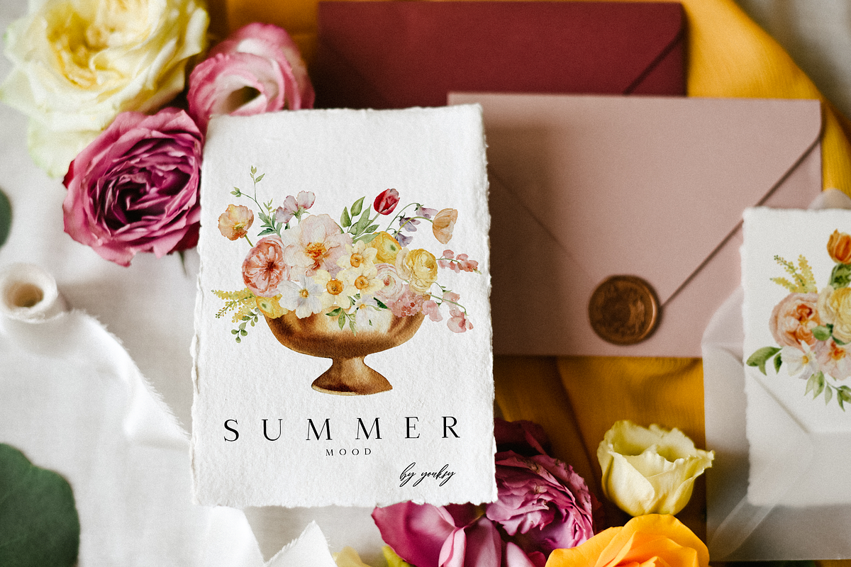 NEW! SUMMER MOOD - watercolor set, a Seasonal Illustration by Youksy (Photo 14 of 14)