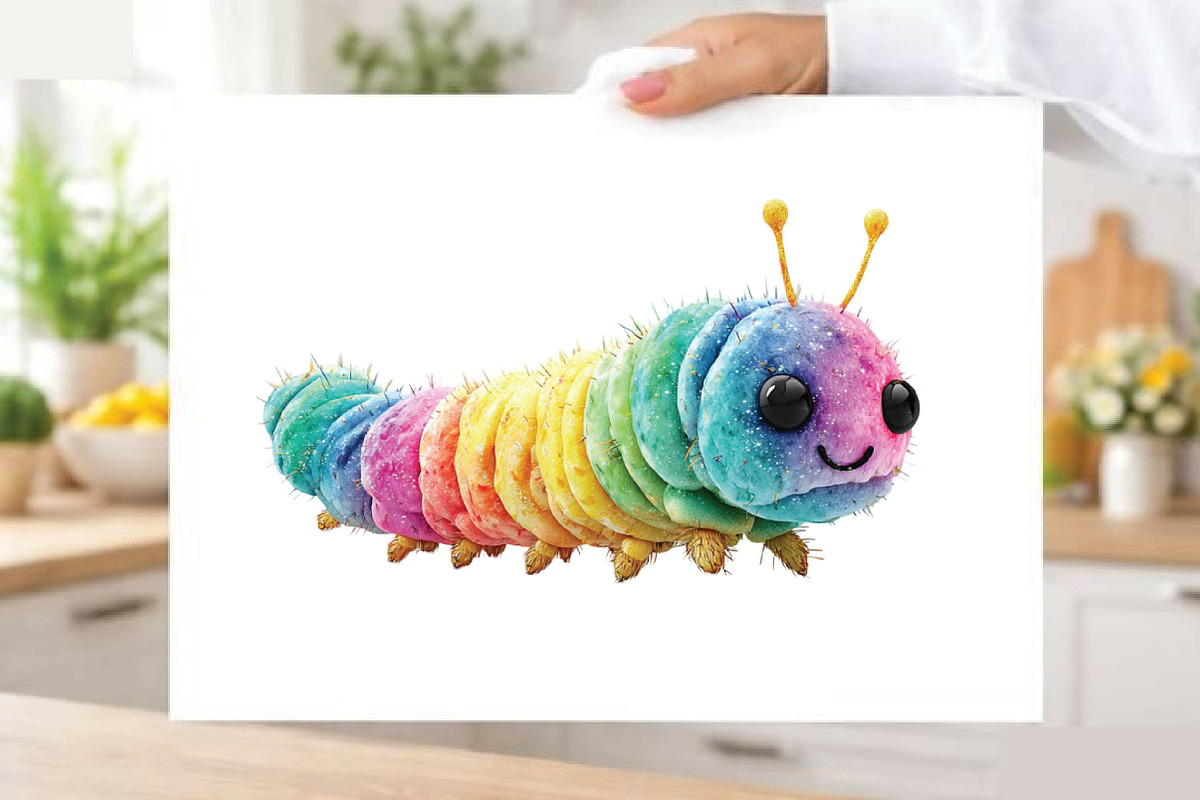 Whimsical Summer Caterpillar Clipart, an Animal Illustration by SVGArt (Photo 8 of 9)