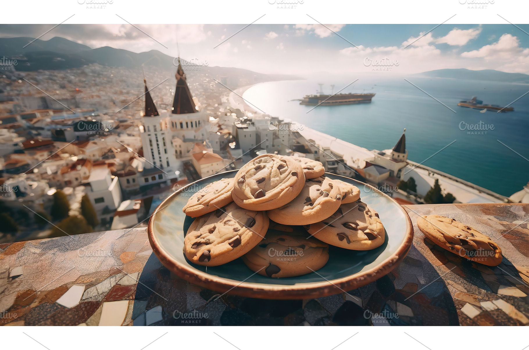 A plate of delicious chocolate chip, a Holiday Photo by Igor Tichonow