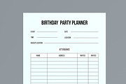 Birthday Party Planner Layout, a Stationery Template by MightyDesign (Thumbnail 4 of 8)