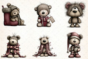 Whimsical Christmas Teddy Clipart, an Illustration by DreamCafeArt (Thumbnail 6 of 6)