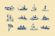 Watersport Vector Illustrations, a Sport Illustration by Rasgood (Thumbnail 3 of 10)