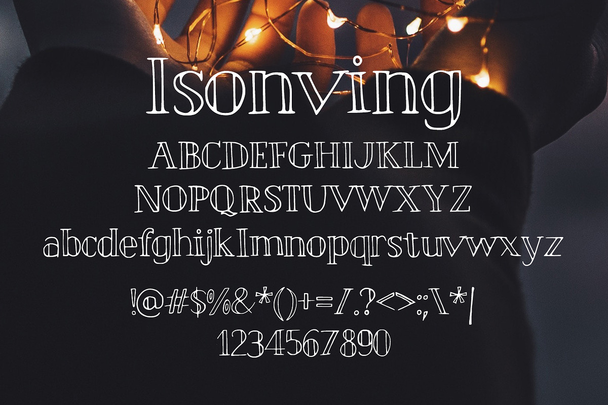 Isonving Font preview 2